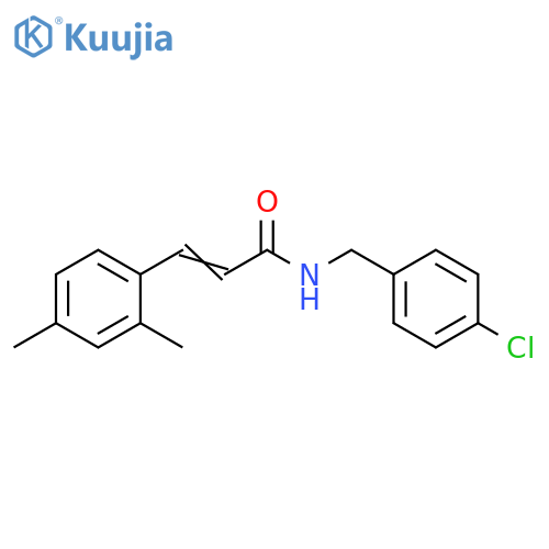 (2E)-N-[(4-chlorophenyl)methyl]-3-(2,4-dimethylphenyl)prop-2-enamide structure