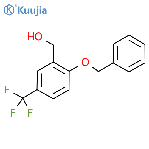2-(Phenylmethoxy)-5-(trifluoromethyl)benzenemethanol structure