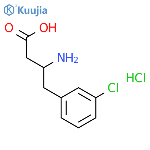 (S)-3-Amino-4-(3-chlorophenyl)butanoic Acid Hydrochloride structure