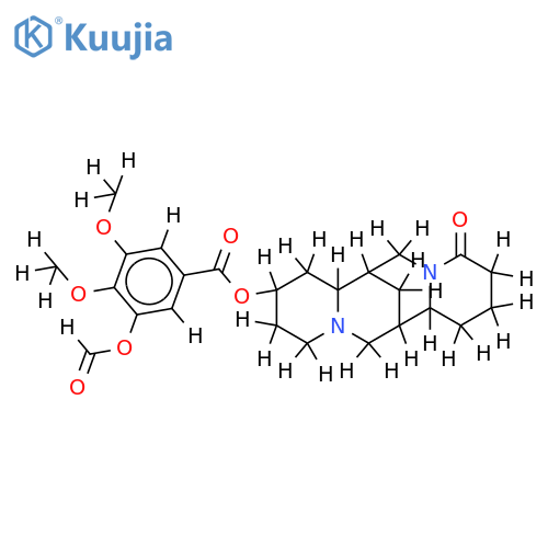 5-formyloxy-3,4-dimethoxy-benzoic acid 11-oxo-dodecahydro-7,14-methano-dipyrido[1,2-a;1',2'-e][1,5]diazocin-2-yl ester structure