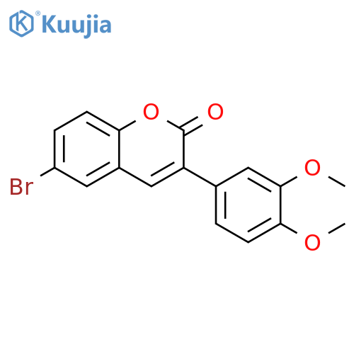 6-bromo-3-(3,4-dimethoxyphenyl)-2H-chromen-2-one structure