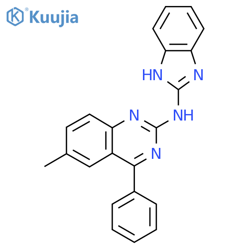 N-(1H-1,3-benzodiazol-2-yl)-6-methyl-4-phenylquinazolin-2-amine structure