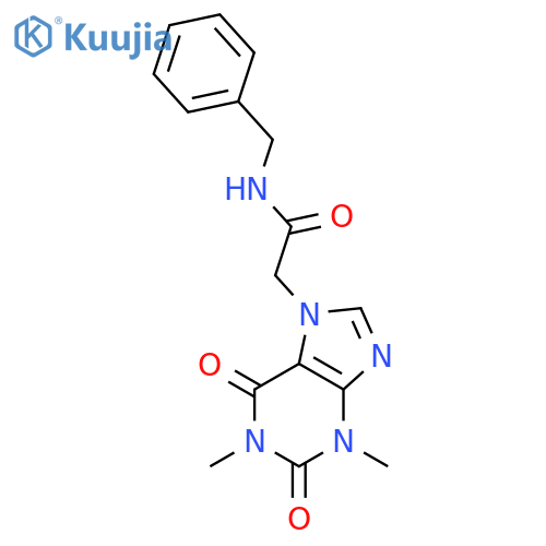 N-benzyl-2-(1,3-dimethyl-2,6-dioxo-2,3,6,7-tetrahydro-1H-purin-7-yl)acetamide structure