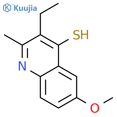 3-Ethyl-6-methoxy-2-methylquinoline-4-thiol structure