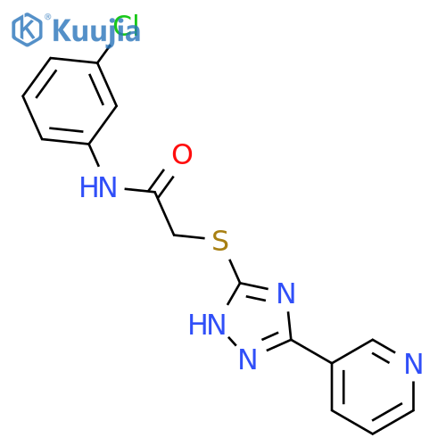 <br>N-(3-Chloro-phenyl)-2-(5-pyridin-3-yl-2H-[1,2,4]triazol-3-ylsulfanyl)-aceta mide structure