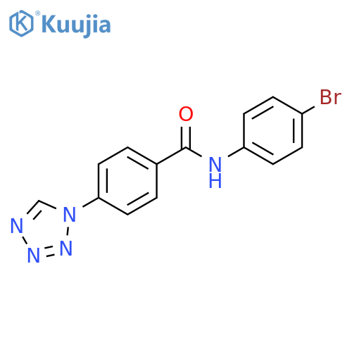 N-(4-bromophenyl)-4-(1H-1,2,3,4-tetrazol-1-yl)benzamide structure