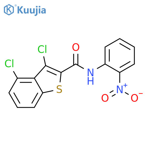 3,4-Dichloro-benzo[b]thiophene-2-carboxylic acid (2-nitro-phenyl)-amide structure