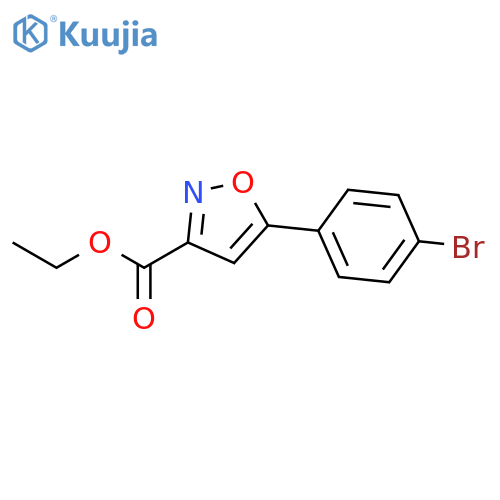 3-(4-Bromo-phenyl)-isoxazole-5-carboxylic acid ethylester structure