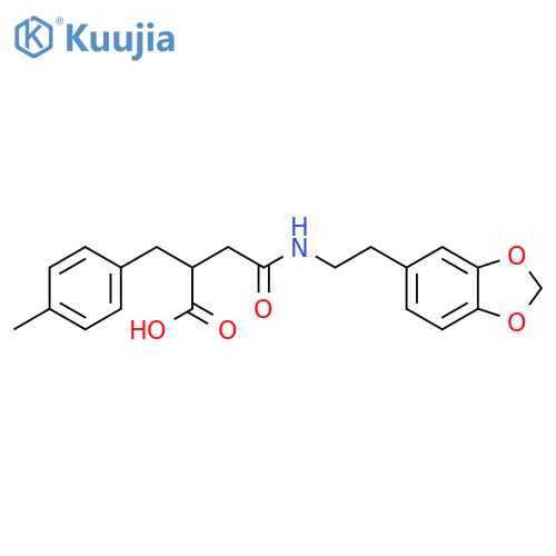 n-(2-benzo[1,3]dioxol-5-yl-ethyl)-2-(4-methyl-benzyl)-succinamic acid structure