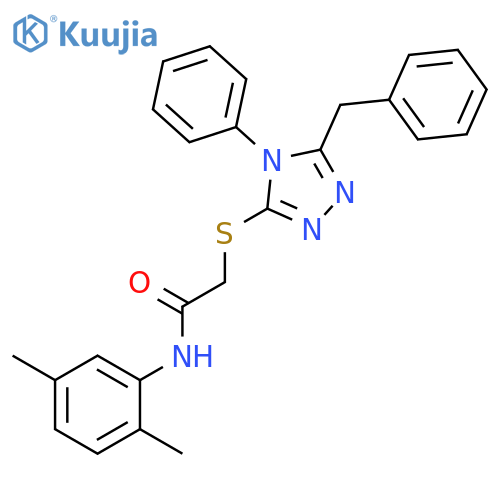 <br>2-(5-Benzyl-4-phenyl-4H-[1,2,4]triazol-3-ylsulfanyl)-N-(2,5-dimethyl-phenyl )-acetamide structure