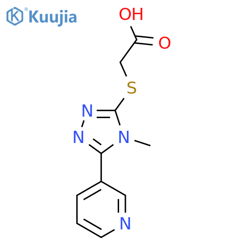 (4-Methyl-5-pyridin-3-yl-4H-[1,2,4]triazol-3-ylsulfanyl)-acetic acid structure