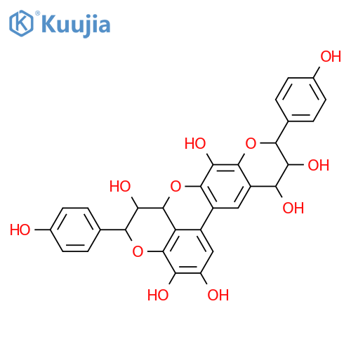 4',7,8-Trihydroxyflavan-(4→7,5→6)-3,4,4',7,8-pentahydroxyflavan; (2R,2'R,3R,3'R,4R,4'R)-form structure