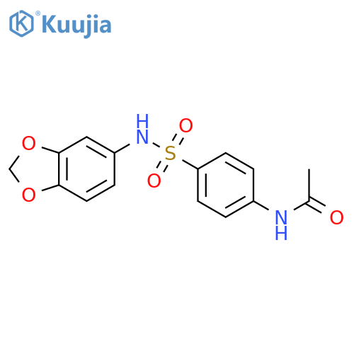N-{4-[(2H-1,3-benzodioxol-5-yl)sulfamoyl]phenyl}acetamide structure