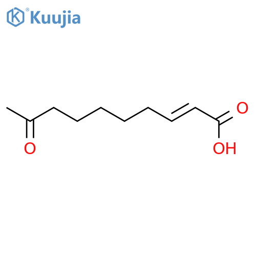 (E)-9-oxodec-2-enoic acid structure