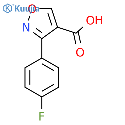 3-(4-Fluoro-phenyl)-isoxazole-4-carboxylic acid structure