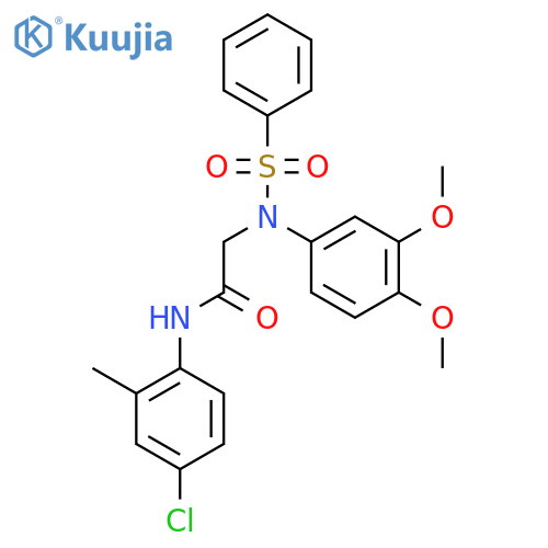N-(4-Chloro-2-methylphenyl)-2-(N-(3,4-dimethoxy-phenyl)phenylsulfonamido)acetamide structure
