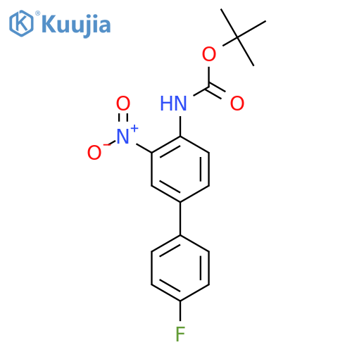 Tert-butyl (4'-fluoro-3-nitro-[1,1'-biphenyl]-4-YL)carbamate structure