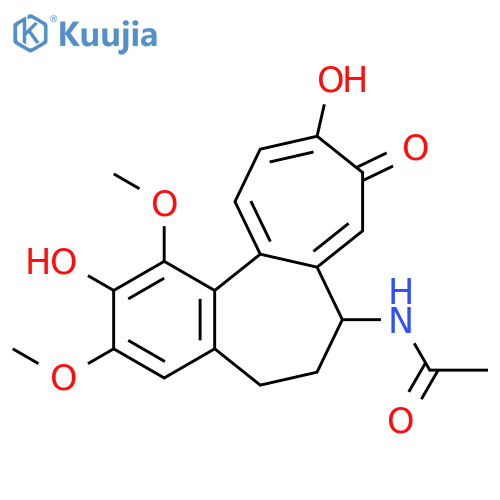 N-[(7S)-2,10-dihydroxy-1,3-dimethoxy-9-oxo-5,6,7,9-tetrahydrobenzo[a]heptalen-7-yl]acetamide structure