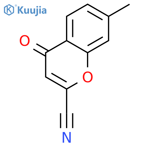 7-methyl-4-oxo-4H-chromene-2-carbonitrile structure