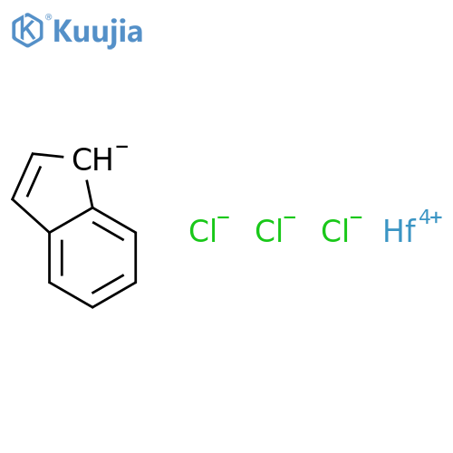 Hafnium,trichloro[(1,2,3,3a,7a-h)-1H-inden-1-yl]- structure