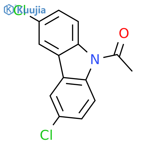 9H-Carbazole, 9-acetyl-3,6-dichloro- structure