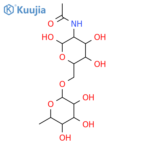 2-Acetamido-2-deoxy-6-O-(α-L-fucopyranosyl)-D-glucopyranose structure
