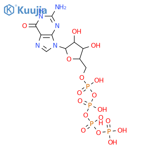Guanosine 5'-(pentahydrogen tetraphosphate) structure