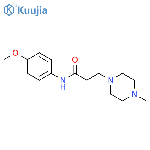 N-(4-methoxyphenyl)-3-(4-methyl-1-piperazinyl)propanamide structure