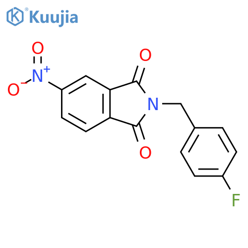 2-(4-fluorophenyl)methyl-5-nitro-2,3-dihydro-1H-isoindole-1,3-dione structure