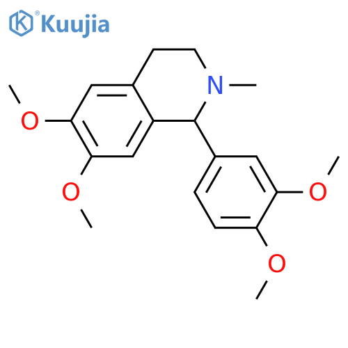 Isoquinoline,1-(3,4-dimethoxyphenyl)-1,2,3,4-tetrahydro-6,7-dimethoxy-2-methyl-,(R)- structure