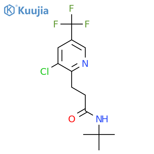 N-tert-Butyl-3-[3-chloro-5-(trifluoromethyl)pyridin-2-yl]propanamide structure