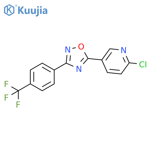 5-(6-chloropyridin-3-yl)-3-(4-(trifluoromethyl)phenyl)-1,2,4-oxadiazole structure