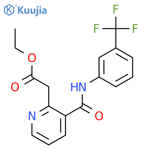 Ethyl 2-(3-{3-(Trifluoromethyl)anilinocarbonyl}-2-pyridinyl)acetate structure