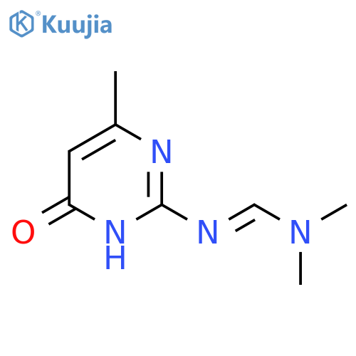 (E)-N,N-dimethyl-N'-(4-methyl-6-oxo-1,6-dihydropyrimidin-2-yl)methanimidamide structure