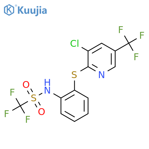 N-(2-{[3-Chloro-5-(trifluoromethyl)-2-pyridinyl]sulfanyl}phenyl)(trifluoro)methanesulfonamide structure