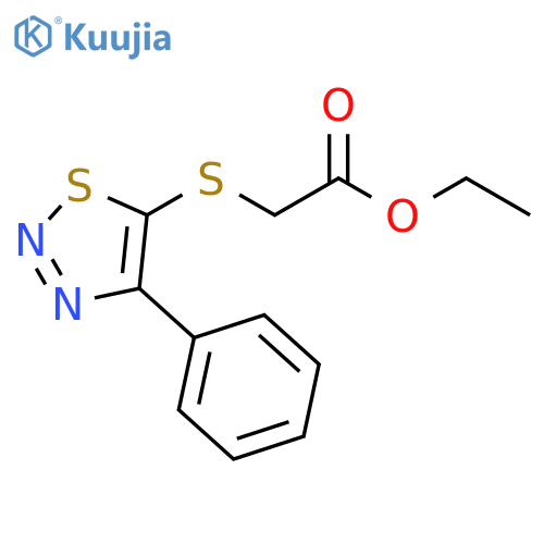 ethyl 2-[(4-phenyl-1,2,3-thiadiazol-5-yl)sulfanyl]acetate structure