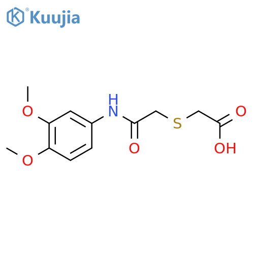 2-[2-(3,4-dimethoxyanilino)-2-oxoethyl]sulfanylacetic Acid structure
