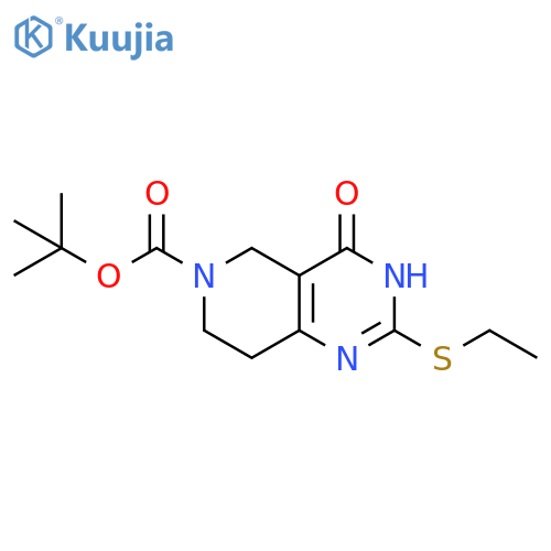 2-Ethylsulfanyl-4-hydroxy-7,8-dihydro-5H-pyrido[4,3-d]pyrimidine-6-carboxylic acid tert-butyl ester structure
