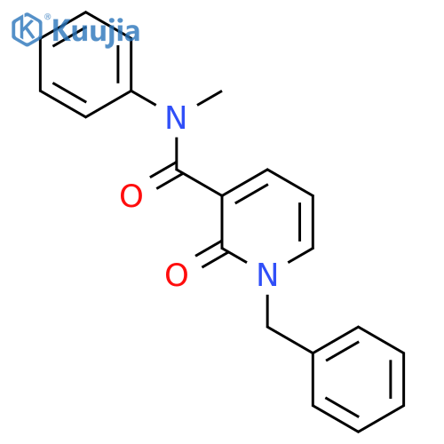 1-benzyl-N-methyl-2-oxo-N-phenyl-1,2-dihydro-3-pyridinecarboxamide structure