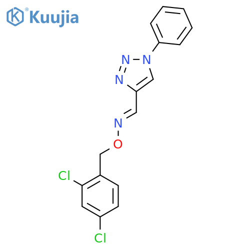 1-PHENYL-1H-1,2,3-TRIAZOLE-4-CARBALDEHYDE O-(2,4-DICHLOROBENZYL)OXIME structure