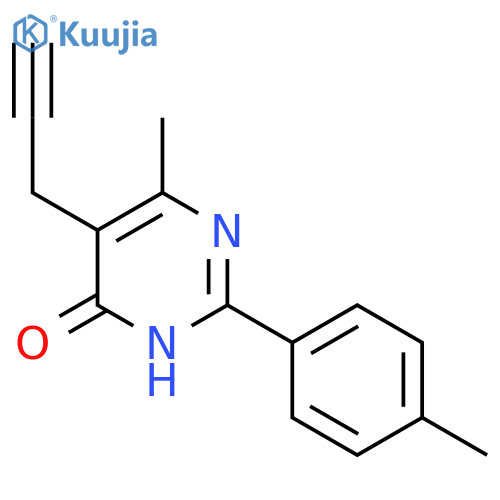 6-methyl-2-(4-methylphenyl)-5-(2-propynyl)-4(3H)-pyrimidinone structure