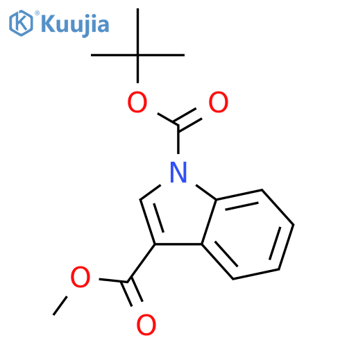 1-Tert-Butyl 3-methyl 1H-indole-1,3-dicarboxylate structure
