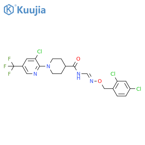 1-[3-chloro-5-(trifluoromethyl)-2-pyridinyl]-N-({[(2,4-dichlorobenzyl)oxy]imino}methyl)-4-piperidinecarboxamide structure