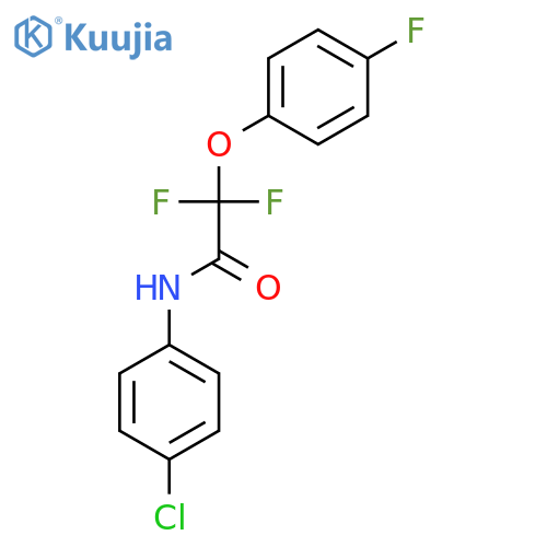 N-(4-chlorophenyl)-2,2-difluoro-2-(4-fluorophenoxy)acetamide structure