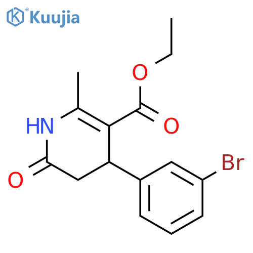 Ethyl 4-(3-Bromophenyl)-2-methyl-6-oxo-1,4,5,6-tetrahydro-3-pyridinecarboxylate structure