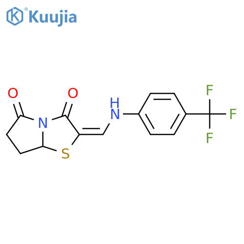 2-([4-(TRIFLUOROMETHYL)ANILINO]METHYLENE)DIHYDROPYRROLO[2,1-B][1,3]THIAZOLE-3,5(2H,6H)-DIONE structure