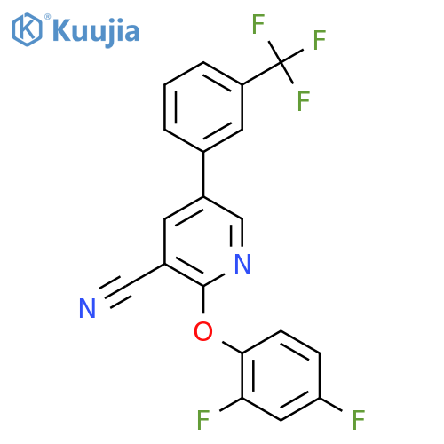 2-(2,4-Difluorophenoxy)-5-[3-(trifluoromethyl)phenyl]pyridine-3-carbonitrile structure