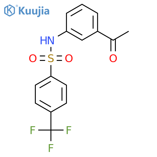 N-(3-Acetylphenyl)-4-(trifluoromethyl)benzene-1-sulfonamide structure
