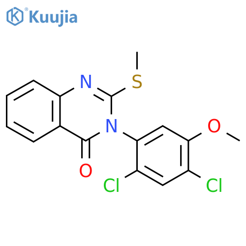 3-(2,4-dichloro-5-methoxyphenyl)-2-(methylsulfanyl)-4(3H)-quinazolinone structure