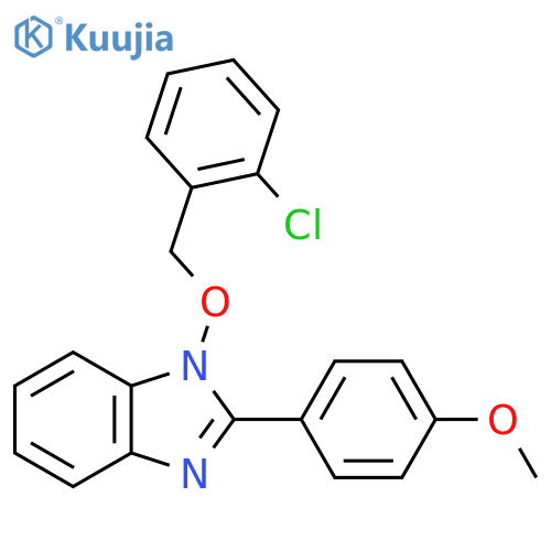 4-{1-[(2-chlorobenzyl)oxy]-1H-1,3-benzimidazol-2-yl}phenyl methyl ether structure